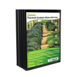 Wohohoho Thicker Garden Insect Mesh Netting, 6.6Ft x 33Ft Ultra Fine Black Plant Net for Garden Protection. Non-defrmation Raised Bed Cover for Vegetables Plants Fruits Flowers, Shading Rate 30%