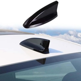 for 11th Gen Civic Accessories Car Shark Fin Topper Antenna Cover Trim Exterior Decoration Sticker Compatible with Honda Civic 2022 2023 2024 2025 (Bright Black)