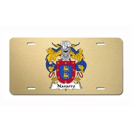 Carpe Diem Designs Navarro Coat of Arms/Navarro Family Crest License/Vanity Plate – Made in The U.S.A