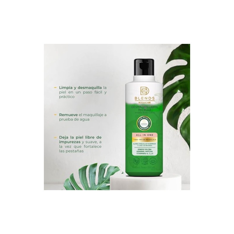 Blends Botanicare Desmaquillante Micelar Bifásico Limpia y Elimina Impurezas 350ml