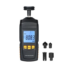 RGBS Digital Tachometer Handheld Contact Motor Tachometer LCD Speedometer Tach RPM Tester Electrical Machine Rotate Speed Gauge Meter for Motor electrical fan Car Making 0.5~19999RPM
