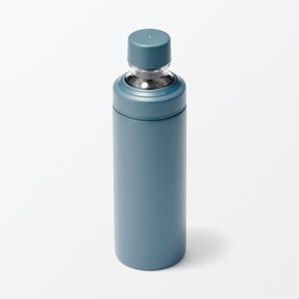 Mujinrushi Stainless Steel Carbonation-Safe Insulated Bottle - Dark Blue 600mL 84908217