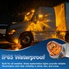 2-Pack Amber Watermelon Light with 45° Stainless Steel Mounting Brackets,