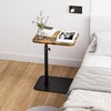 Side Table Sofa Tray for Couch Heavy Metal Base Swivel/Adjustable