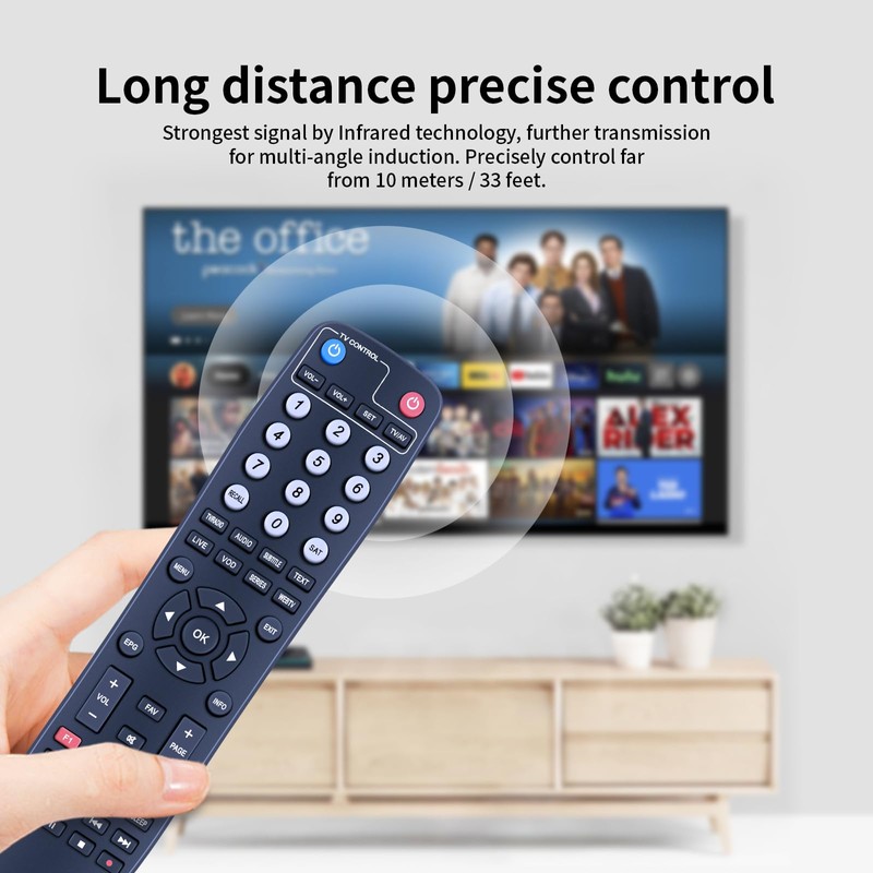 TCNOUMT Remote Control Replacement Compatible with Xsarius Android IPTV Box