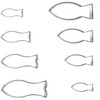 Fish Shaped Cookie Cutter Set of 8 pcs, Stainless Steel