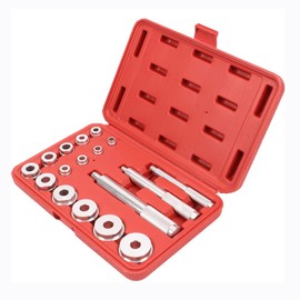 17Pcs Bearing Race Seal Driver 14 Types Aluminum 3 Handles For 10-42mm Disc Tool Master Set Wheel Axle Bushing Car Motorcycle Mounting Kit
