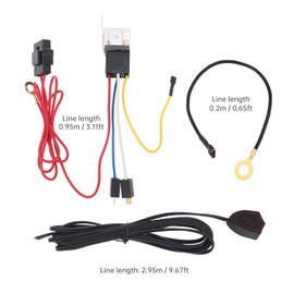 DriSentri Universal 12V 40 AMP Air Horn Relay Wiring Harness Kit for Car Truck Motorcycle, Double Loop Horn Wiring Harness & Button
