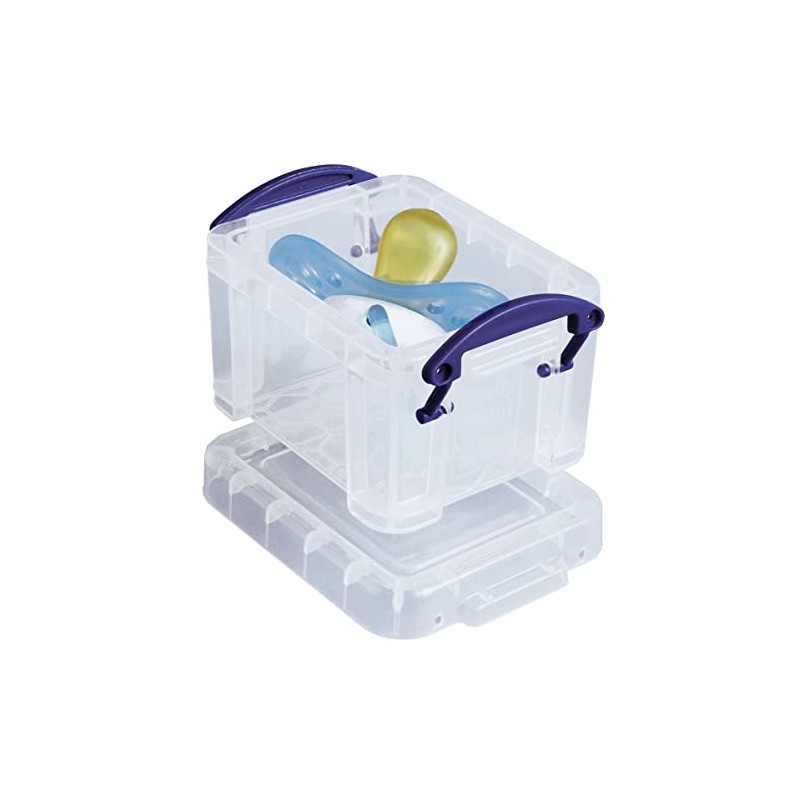 Really Useful Plastic Storage Box 0.14 Litre Clear (Pack of