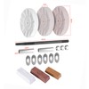 16" Woodworking 3-Step Lathe Buffing System，3-Wheel Bufffing Mandrel MT2