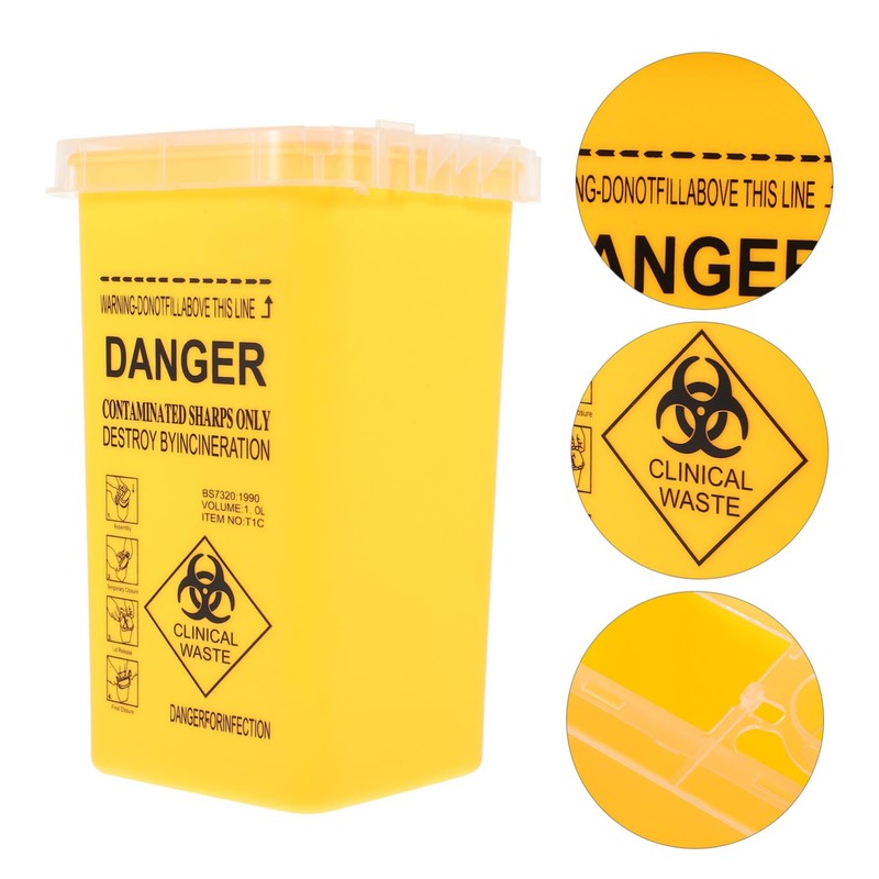 Healeved Travel Container Disposal Buckets Needles Disposal Containers Pp Material