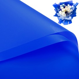 Gloreyan 20 Sheets Blue Flower Wrapping Paper, Florist Bouquet DIY Craft Fresh Flower Bouquet Wrap Waterproof Floral Wrapping Gift Box Packaging Material Florist Supplies, 22.8 * 22.8 Inches(Blue)