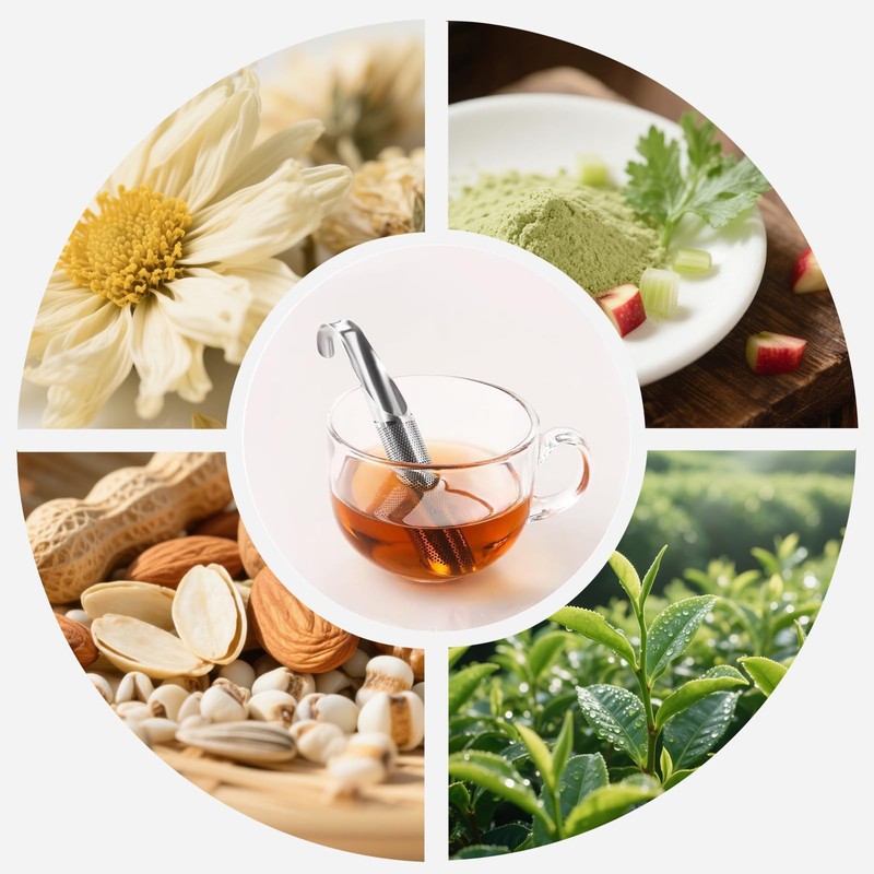 2 Pack Tea Infusers, Stainless Steel Long Handle Tea Strainer