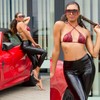 Koucla Glossy Latex Look Leggings L/XL, Black, black