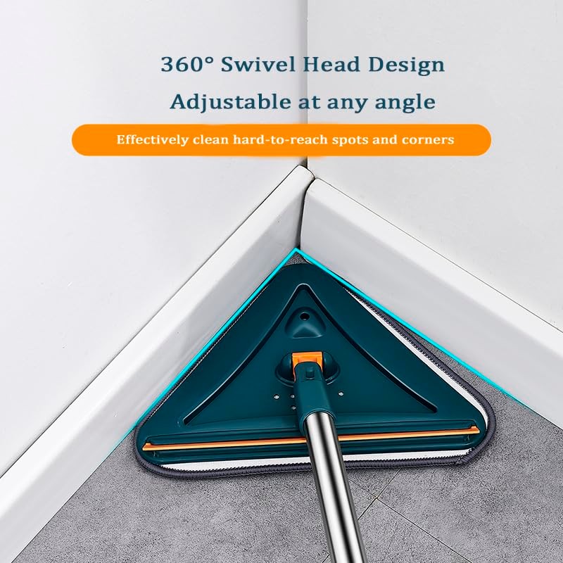Wall Cleaner Mop with Long Handle 360° Wall Mop Triangle