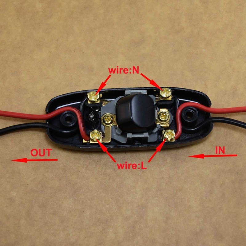 WPJCS Inline Cord Switch AC 250V 10A Switch On Off