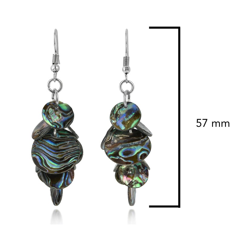 AeraVida Ocean Inspired Round Cluster of Abalone Seashells Boho Chic
