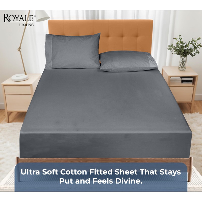 Royale Linens - Sábana bajera ajustable 100% algodón