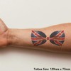 'Union Jack Bow Tie' Temporary Tattoo - Water Resistant, Skin-Safe,