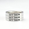 Let Them Band Ring for Women Men, Self Worth Motivation