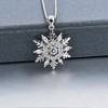 Women's Silver 925 Necklace Zirconia Christmas Snow Snowflake Birthday Present