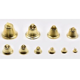 SHTGOI Pack of 30 Golden Bells 25 mm Mini Small Bells Jingle Bells Vintage Iron Bell Wind Chimes Christmas Bells for DIY Crafts Christmas Tree Decoration Accessories