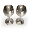 RSVP Endurance Stainless Steel Wine Glass, Set of 2