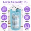IHOMAGIC 95L Foldable Laundry Basket with Handles, Big Clothes Hamper