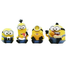 Takara Tomy Arts Minions Mogumogu Fig. (Resale) x Complete Set of 4 Full Comp Capsule Toys