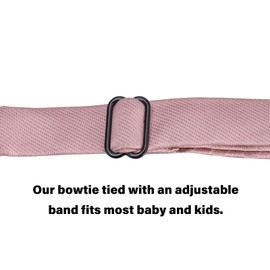 Kids Silk Bow Tie - Adjustable Pre Tied Bowties for Toddler Baby (Pink)