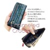 HARUBE #86-359 Kyoto Naniwaya Thin L-Shaped Fastener Cowhide Crocodile Embossed