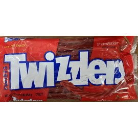 TWIZZLERS Licorice Twists Strawberry Flavored Chewy Low Fat Snack Candy Bag 16oz