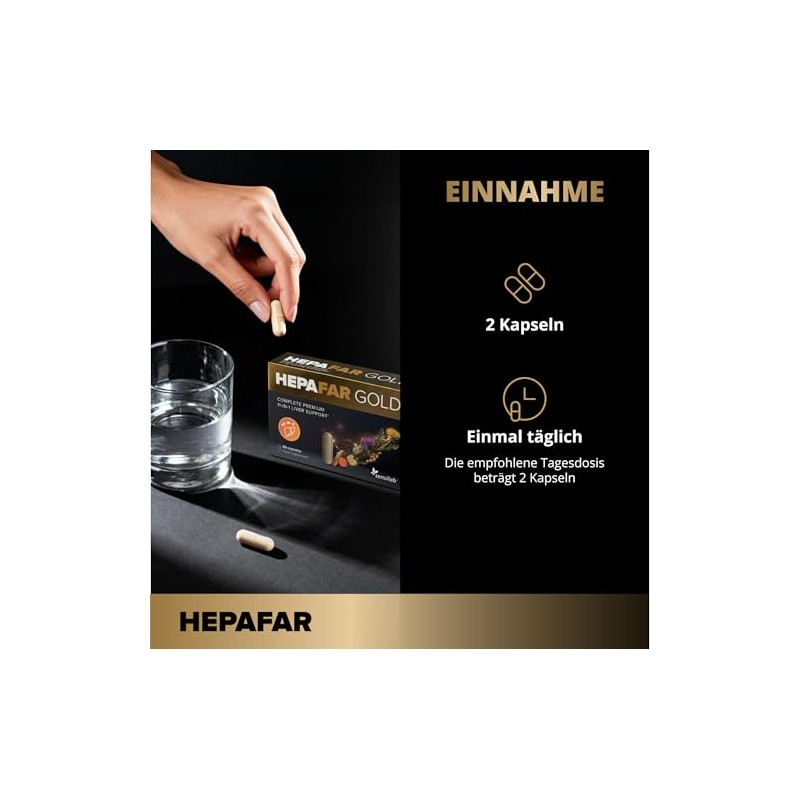Hepafar Gold with Milk Thistle, Turmeric, Glutathione, Artichoke, Dandelion, Choline,