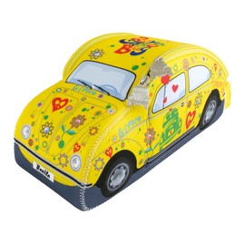 BRISA VW Collection - Volkswagen Classic Beetle Car Bug 3D Neoprene Universal Bag - Makeup, Travel, Cosmetic Bag (Neoprene/Flower)
