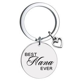 Best Nana Keychain for Grandmother - Christmas and Birthday Gifts from Grandchildren to Nana, Nan, Granny