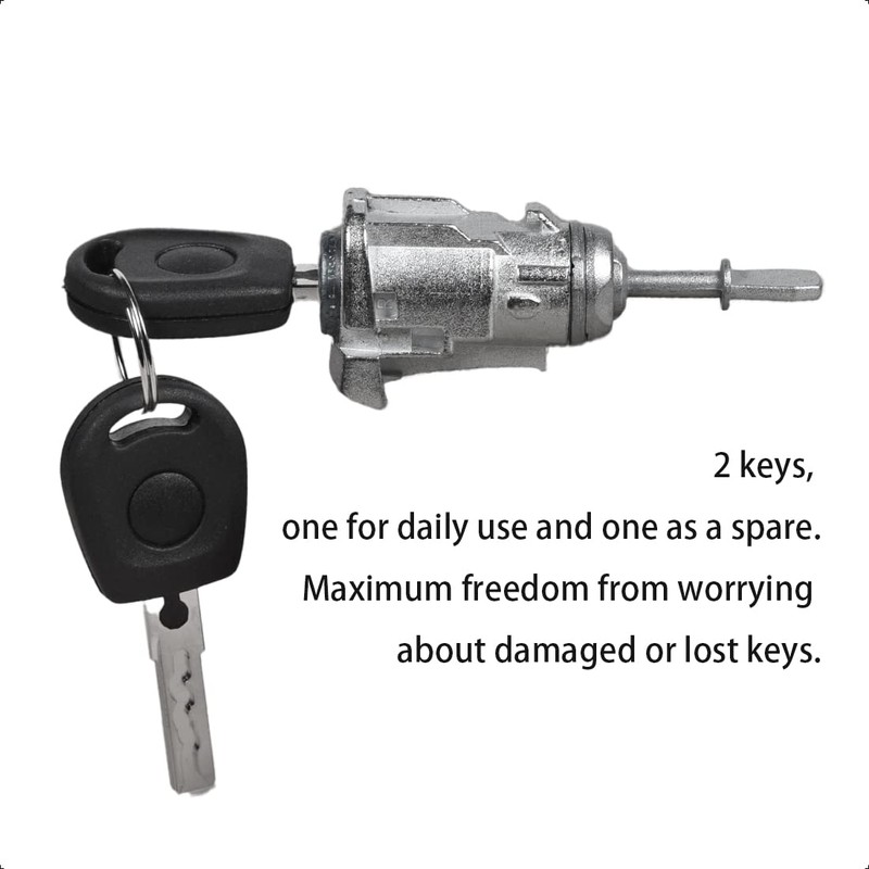 LoreenCar 1U0837168 Front Right Driver Side Door Lock Barrel with