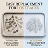 500PCS Clear Silicone Earring Backs Replacements, Soft Rubber Safety Earring