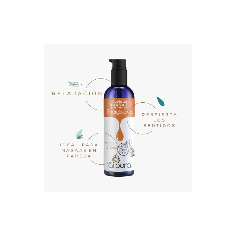 Árbora 2 Pack Aceites de Masaje Aroma Cítrico + Vainilla,