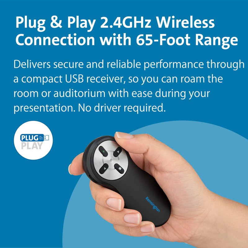 Kensington Wireless Presenter without Laser, for PC and Mac, Remote