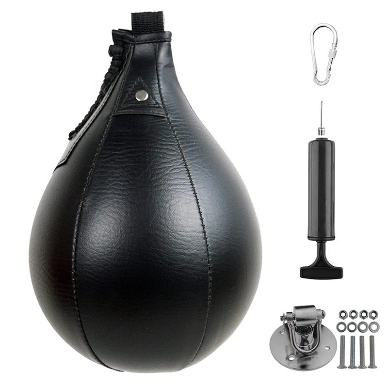 (Black) - Gymforward Professional Set of Boxing Pear Speed Ball