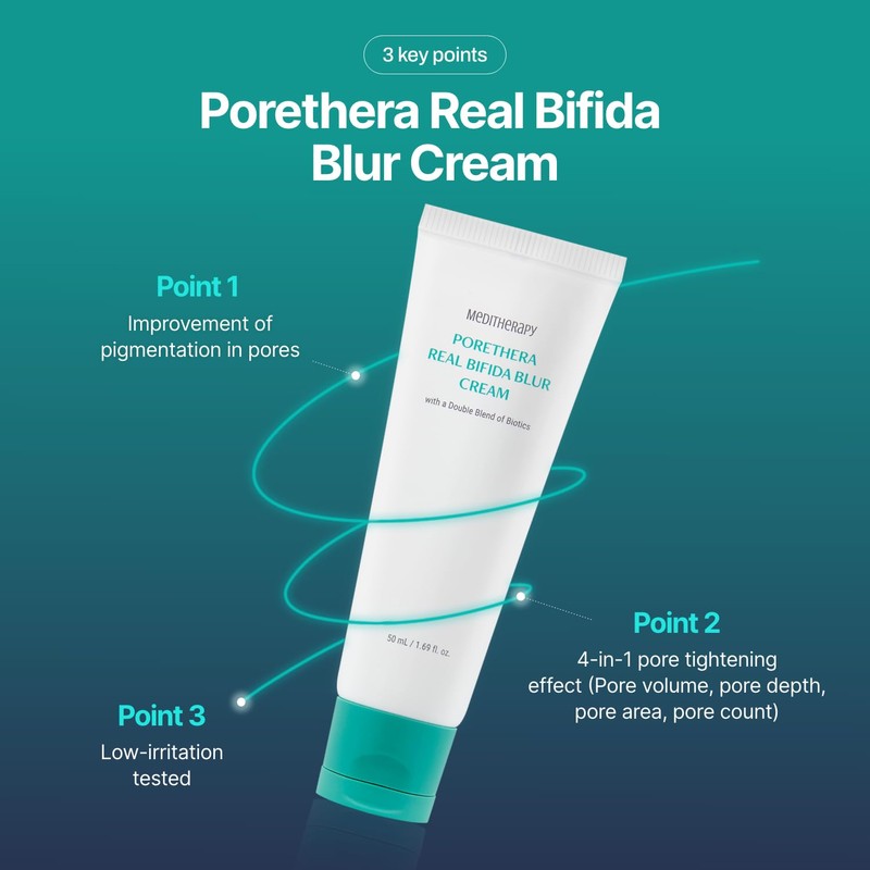 Porethera Real Bifida Blur Cream - Korean Face Moisturizer -