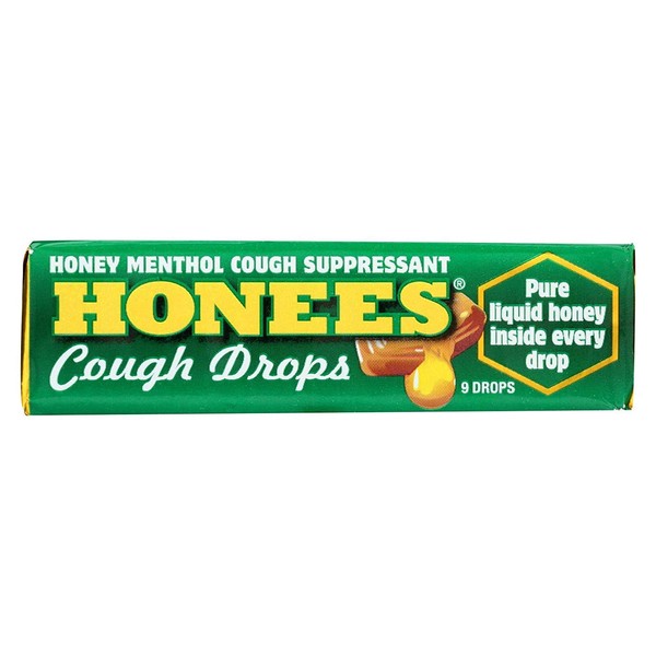 Honees Cough Drops - Menthol - Pack of 24 - 9 Pack24