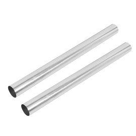 X AUTOHAUX 2pcs Straight 2.5" OD 30" Length DIY Custom Mandrel Exhaust Pipe 2.5 Inch Tube Pipe T304 Stainless Steel Universal Fit