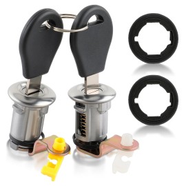 Autokay 2Pcs Left & Right Door Lock Set W/Key Fit for Nissan Pickup Hardbody D21 Nava...