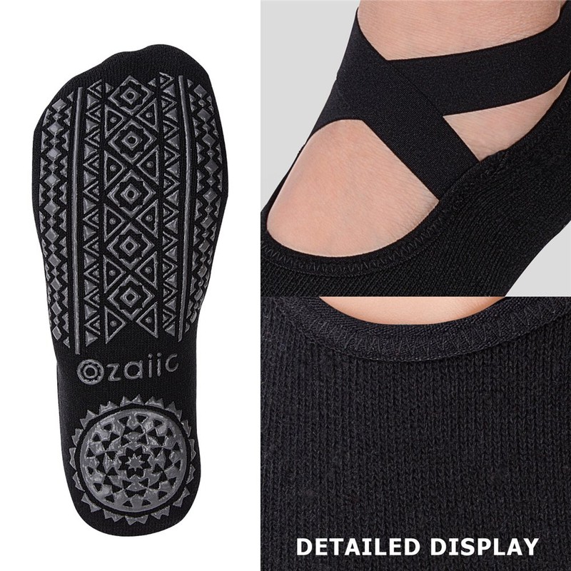 Ozaiic Pilates Socks for Women Non Slip Grip, Yoga Socks