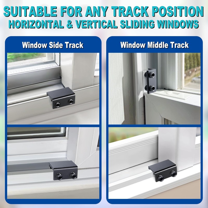 Window Locks for Sliding Windows(4 Sets)-Sliding Window Security Lock with
