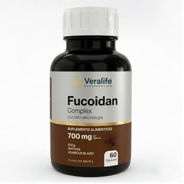 Suplemento Fucoidan Complex Con Shiitake Agaricus EGCG Y Colágeno | 60 Cápsulas De 700 Mg | Extractos Naturales Para Bienestar Celular Y Equilibrio Diario | VeraLife