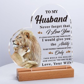 Gifts for Husband Cards, Husband Christmas Best Gifts,Romantic Husband Gifts Plaque, Husband Birthday Wedding Anniversary Ideal Gifts from Wife, Gifts for Couples,Presents for Husband Cards