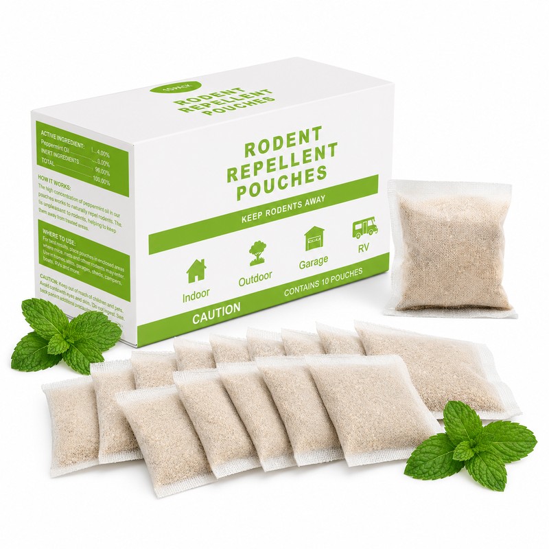 Peppermint Rodent Repellent Pouches for Home – 10 Pack Mouse