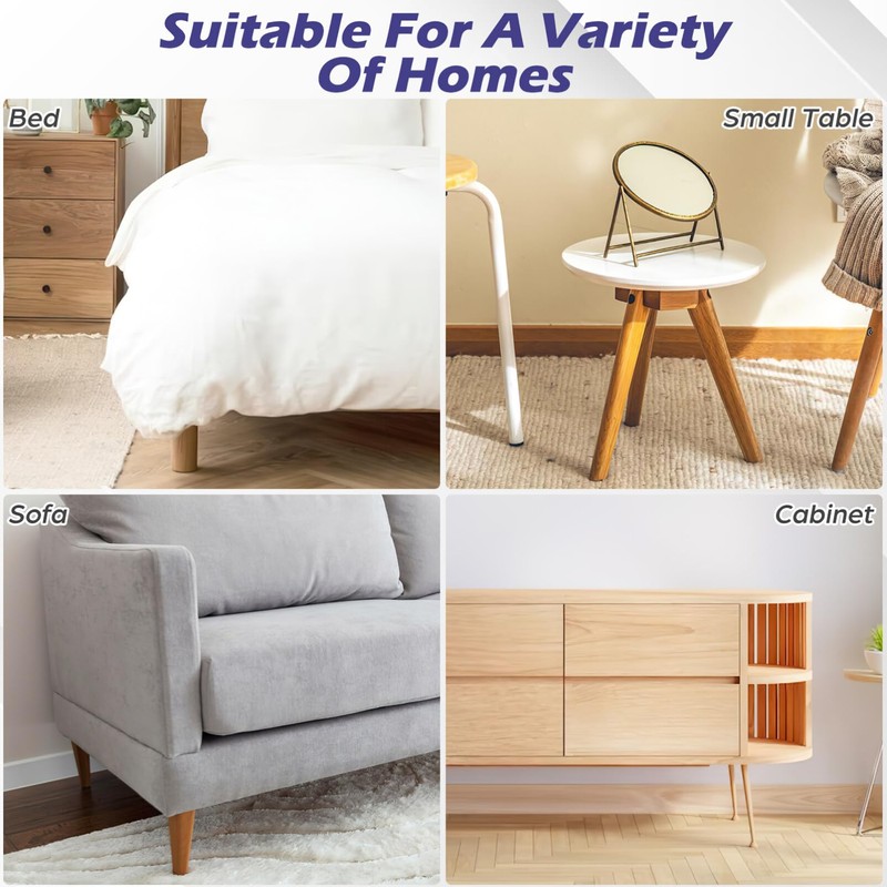 Veemoon 4pcs Bed Support Frame Adjustable Stand Adjustable Metal Bed